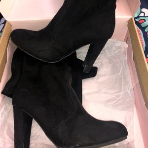 Black Thigh High Boots